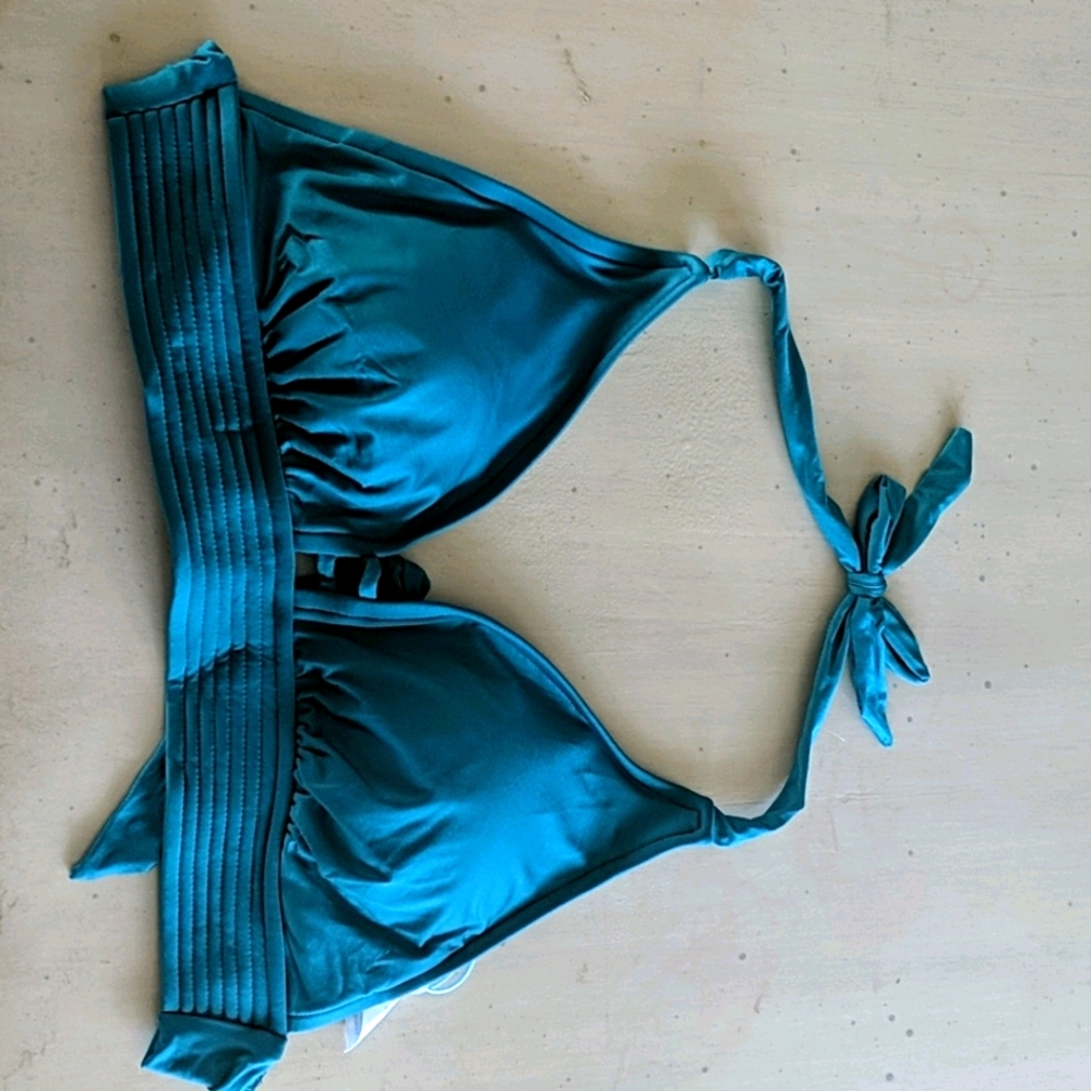 Strappy Teal Bikini top. D/DD